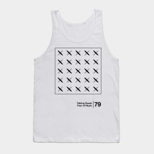 Fear Of Music / Minimalist Graphic Artwork Design Tank Top